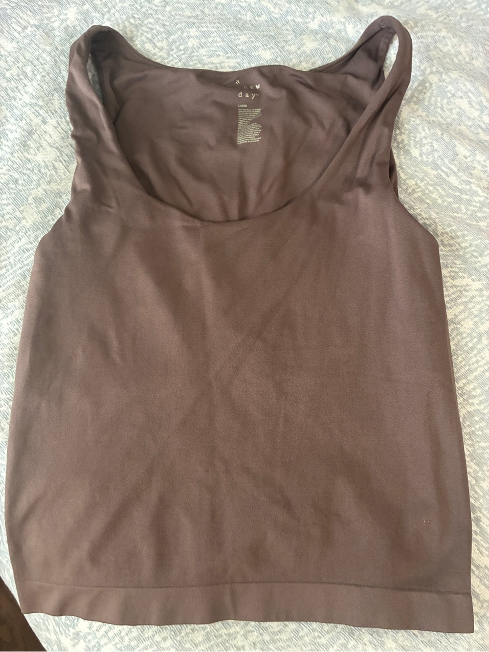 a new day Chocolate Brown Scoop Neck Tank